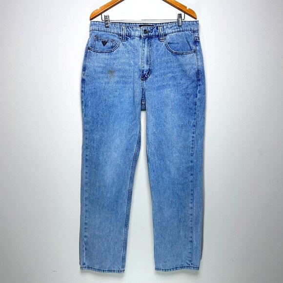 GUESS Relaxed Fit Light Wash Jeans 34 - Picture 1 of 9